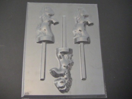 289sp Little Ponies Chocolate or Hard Candy Lollipop Mold